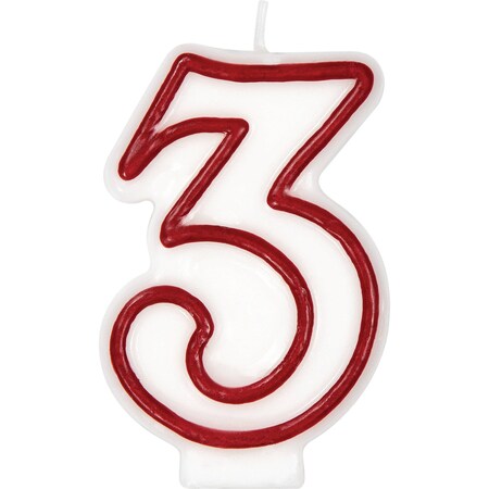 Creative Converting No. 3 Candle, 1.25x3, 6PK 080144033